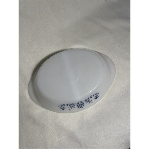 Vintage FireKing Blue Cornflower Serving Divided Dish - Picture 4 of 7